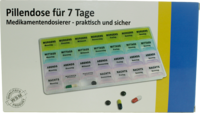 PILLENDOSE 7 Tage+4 Fächer je Tag Kunststoff