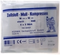 ZELLSTOFF MULLKOMPRESSEN 10x10 cm steril