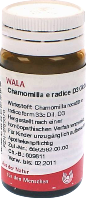 CHAMOMILLA E radice D 3 Globuli