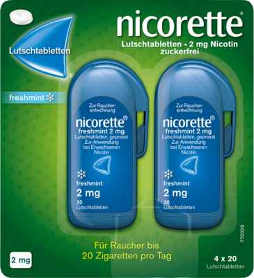 NICORETTE freshmint 2 mg Lutschtabletten gepresst