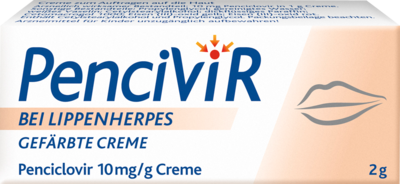 PENCIVIR bei Lippenherpes gefärbte Creme