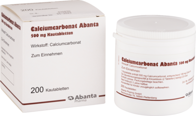 CALCIUMCARBONAT ABANTA 500 mg Kautabletten