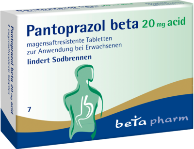 PANTOPRAZOL beta 20 mg acid magensaftres.Tabletten